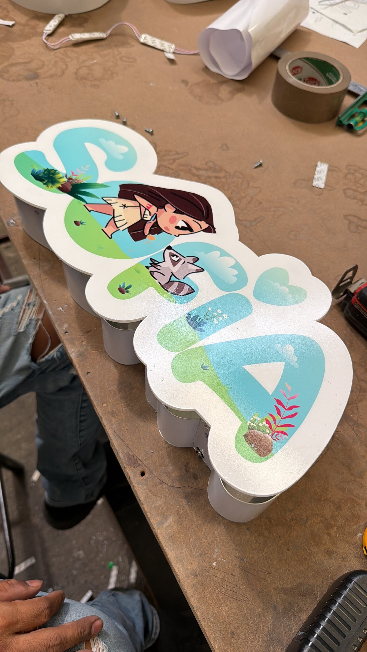 Lámpara LED Personalizada con Nombre y Personaje