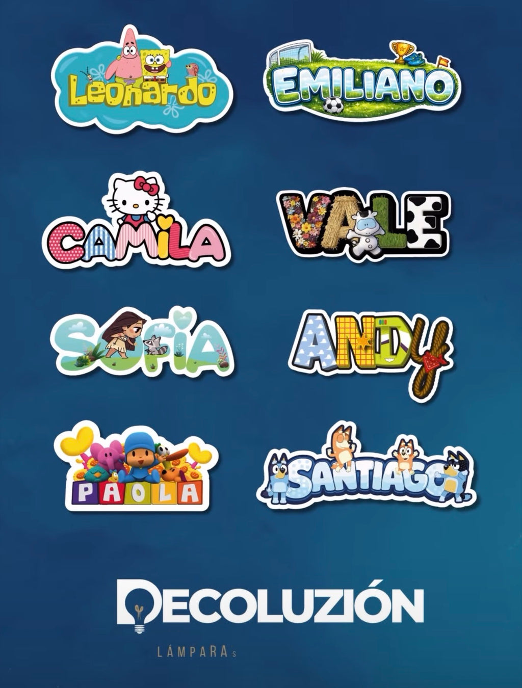 Lampara LED Personalizada con nombre